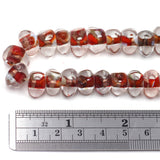 Red Encased 12-14mm Glass Beads