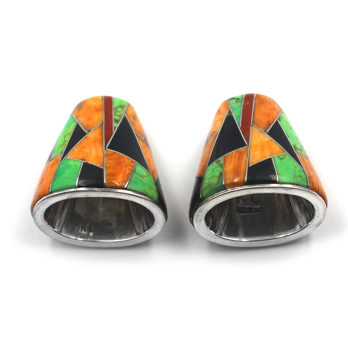 (IC002) Large Multi Stone Inlay Cones