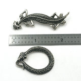(Stg-093-0745A-B) Sterling Lizard & Snake Toggle