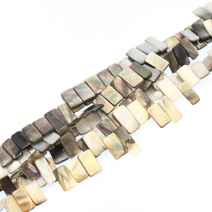 (BLS-011) 18x10mm Black Lip Mother of Pearl Beads