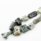 (romglass008)   Necklace with Ancient Roman Glass pieces.