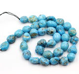 (turq083)   18 Inch strand of Sleeping Beauty Turquoise Nuggets.