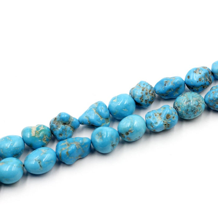 (turq083)   18 Inch strand of Sleeping Beauty Turquoise Nuggets.
