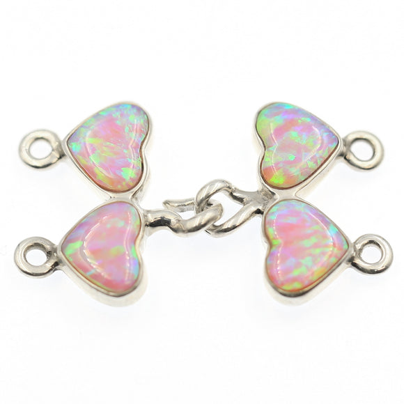 (ICL-027) 2-strd Pink Synthetic Opal