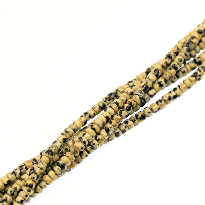 (jas071) 2x4mm Dalmatian Jasper