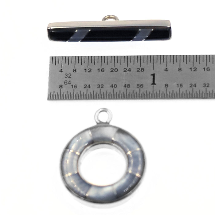 (ITG-020) Black & Hammer Shell Toggle Set