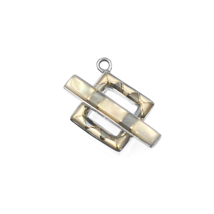 (ITG-022) Mother-of-Pearl & Hammer Shell Toggle Set