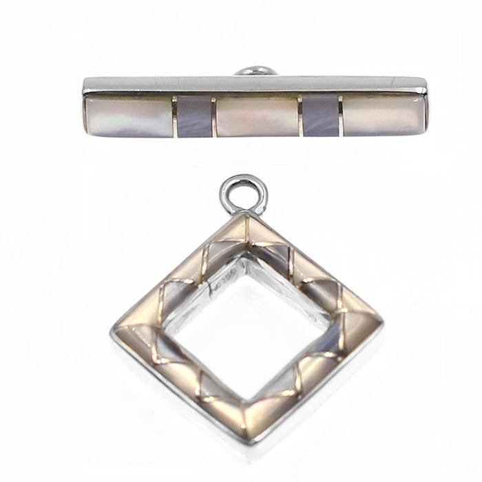(ITG-022) Mother-of-Pearl & Hammer Shell Toggle Set