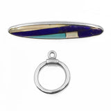 (ITG-023) Lapis, Mother-of-Pearl, Turquoise Toggle