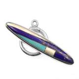 (ITG-023) Lapis, Mother-of-Pearl, Turquoise Toggle