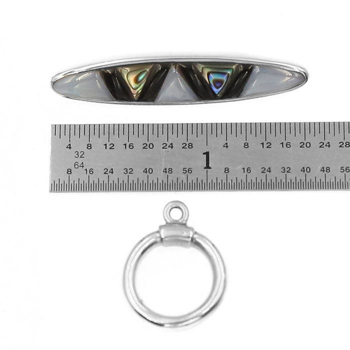 (ITG-036) Black, Black Lip, Abalone Toggle