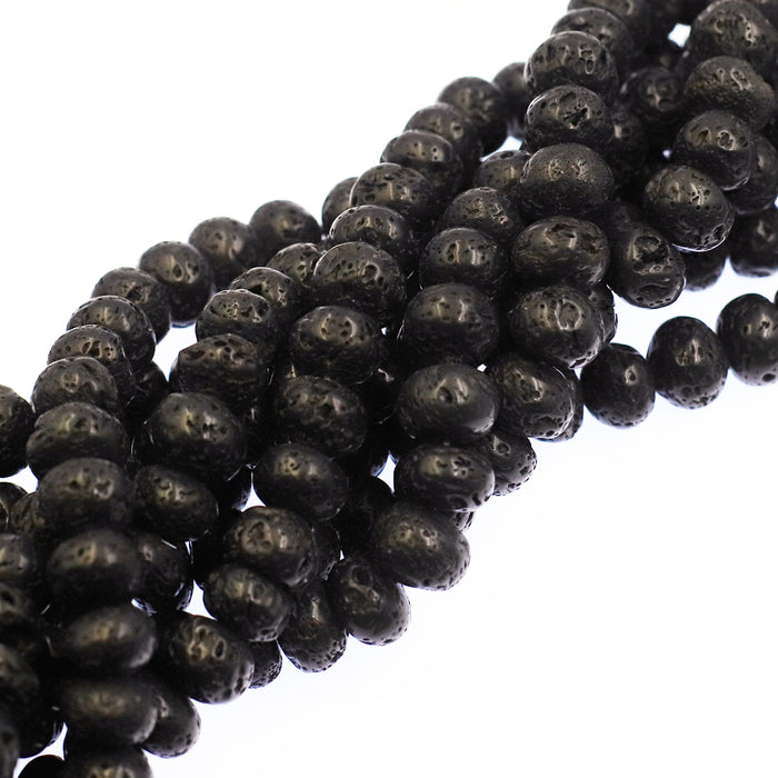 (lavarock002) Lava Rock Rondelles