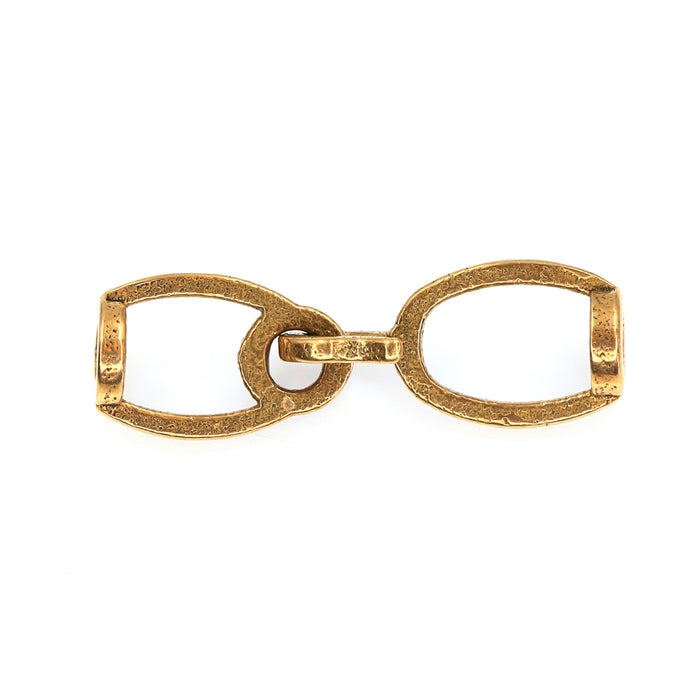 (bzc023-n0499) Large Bronze Hook and Eye Clasp