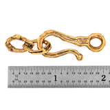 (bzc021-n0737) Large Bronze Hook and Eye Clasp