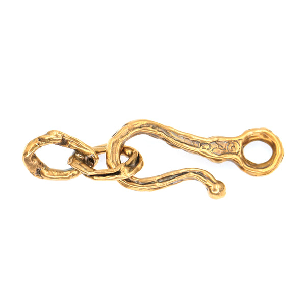 Bronze Ball End Hook and Eye Clasp 20.7x7.5mm