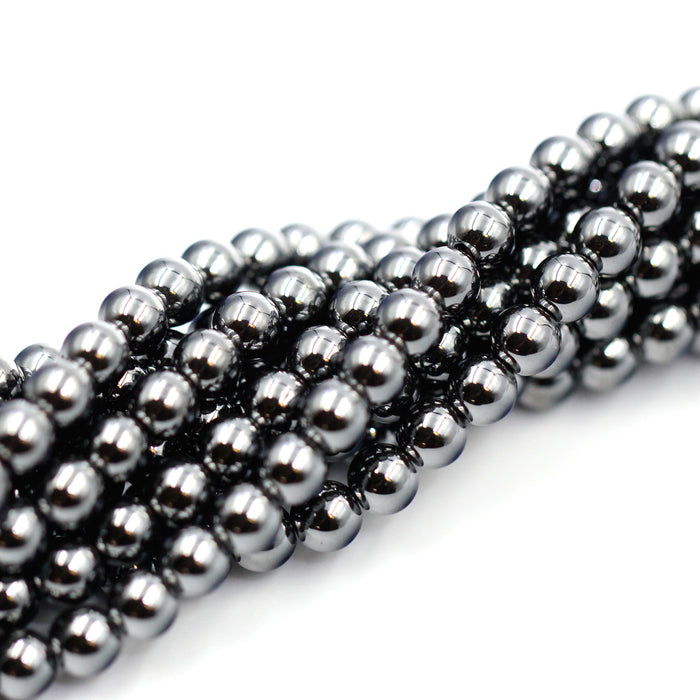(hem003) 6mm Hematite Beads