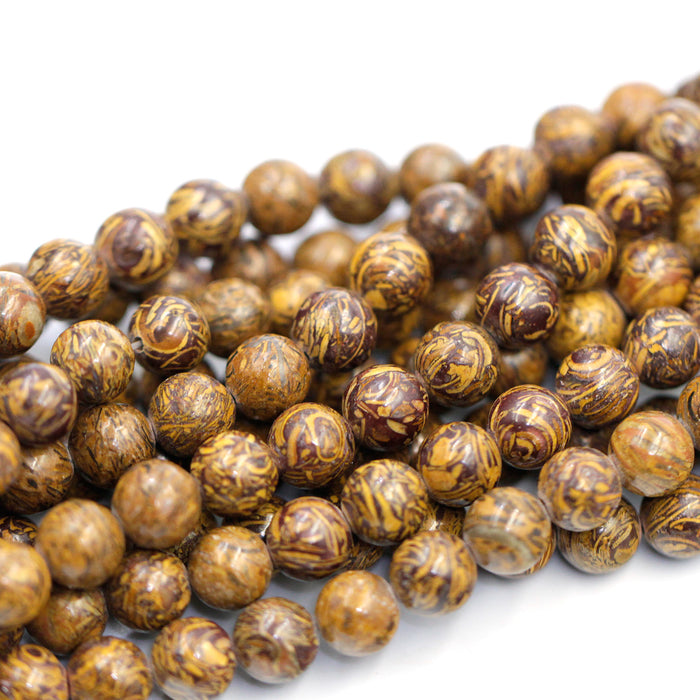 (elj001) 8mm Elephant Jasper Beads