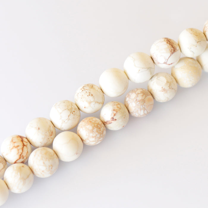 (how001) 10mm Howlite Magnesite beads