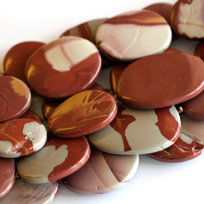 (jas008)  Graduated Flat Australian Thunder Jasper