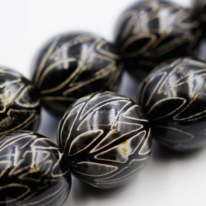 (horn002) 30mm Buffalo Horn Beads