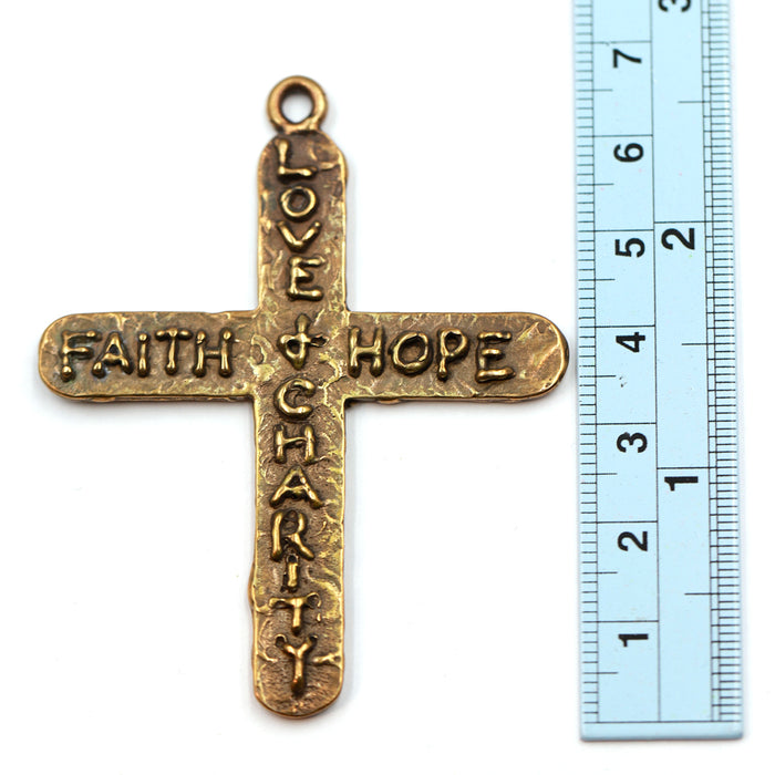 (bzp253-n0422) Bronze Cross Pendant