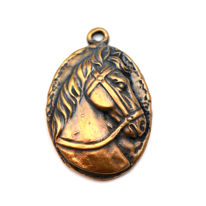 (bzp369-n0759) Bronze Horse Pendant