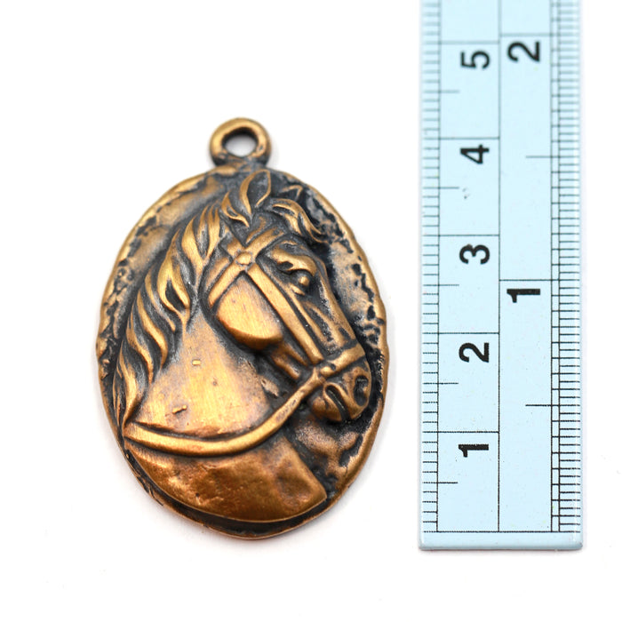 (bzp369-n0759) Bronze Horse Pendant