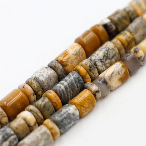 (agate050) 9mm Dendritic Agate - Scottsdale Bead Supply