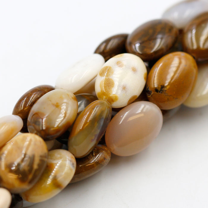 (jas015)  Desert Jasper 12x16mm Ovals