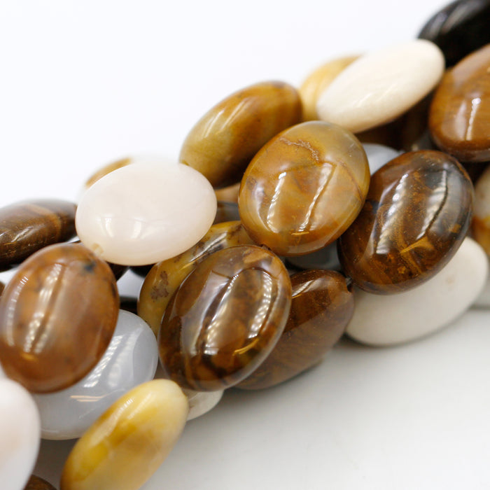 (jas017) 10x15mm Desert Jasper Ovals