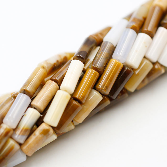 (jas019) 13x5mm Desert Jasper Tubes