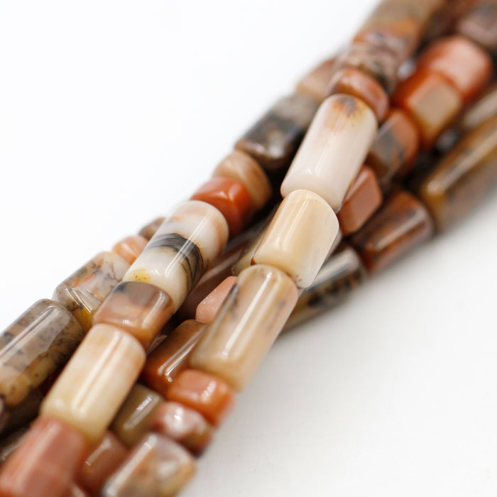 (jas029) Graduated Turtle Shell Jasper Tubes