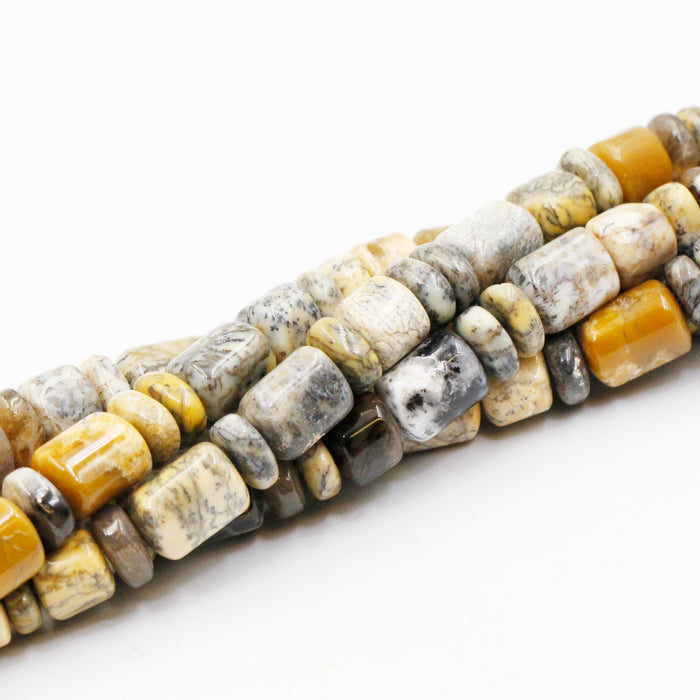 (jas049) Dendritic Jasper Beads
