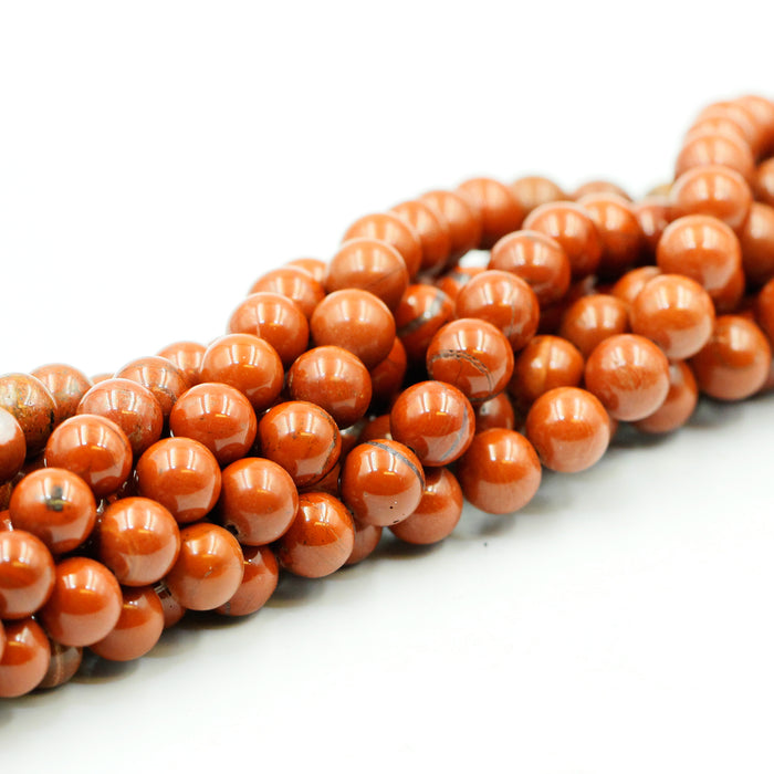 (redjasp012) 8mm Round Red Jasper