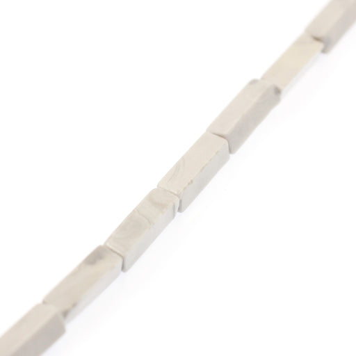 (agate042) 4x16mm White Agate Rectangle Beads - Scottsdale Bead Supply