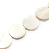 (mop028) 19mm Round Mother of Pearl Flat Beads