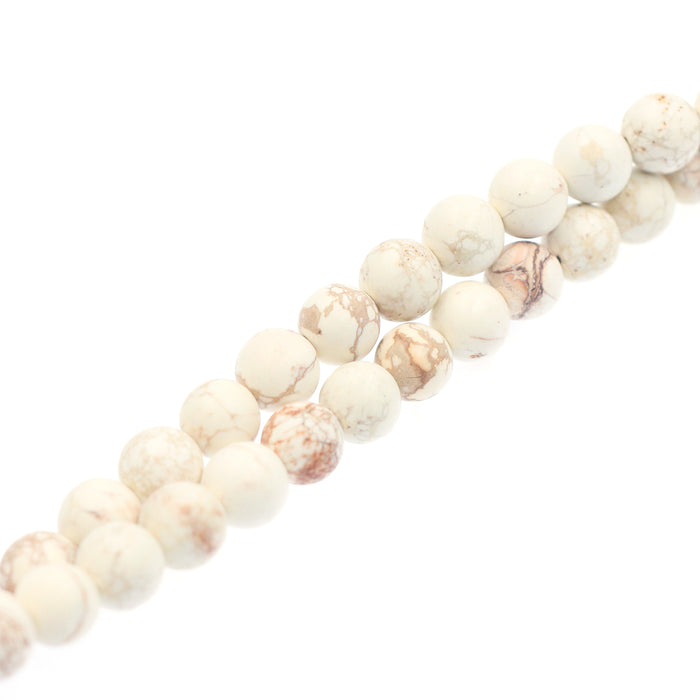 (how001) 10mm Howlite Magnesite beads