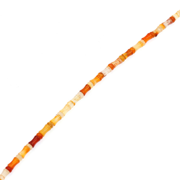 (CARN-001) 15x5mm Carnelian Tulips and Rondelles