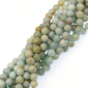 (ama007) 10mm Rainbow Amazonite Beads - Scottsdale Bead Supply