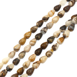 (jas062) 10mm Peanut Jasper Teardrop Beads