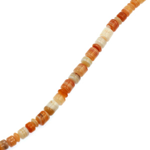 (agate057) Graduated Banded Agate Barrels and Rondelles - Scottsdale Bead Supply