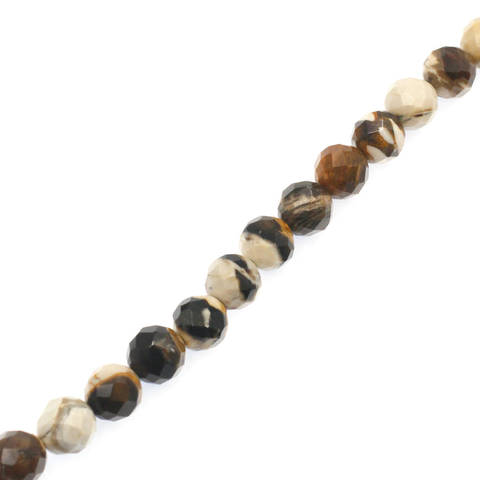 (jas065) 10mm Faceted Peanut Jasper Beads