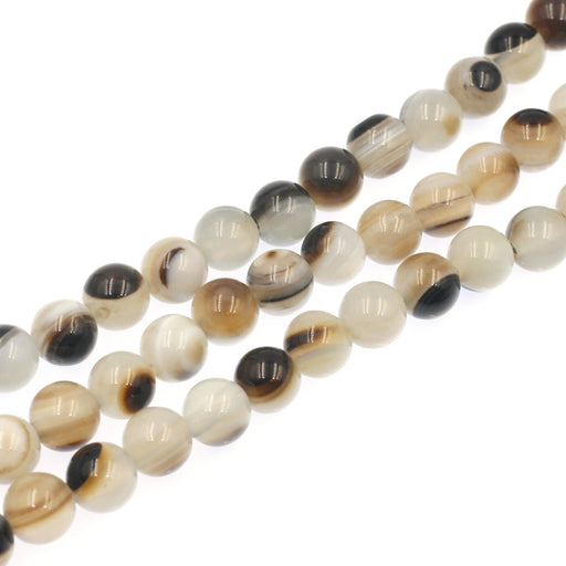 (agate069) 10mm Agate Eyes - Scottsdale Bead Supply