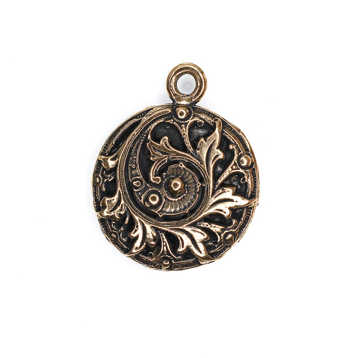 (bzp362) Circular Shield Pendant