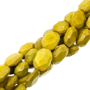 (serp014) 21x16mm Faceted Serpentine Beads
