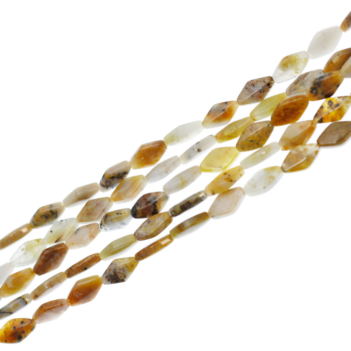 (agate090) 7x12mm Golden Agate Diamond