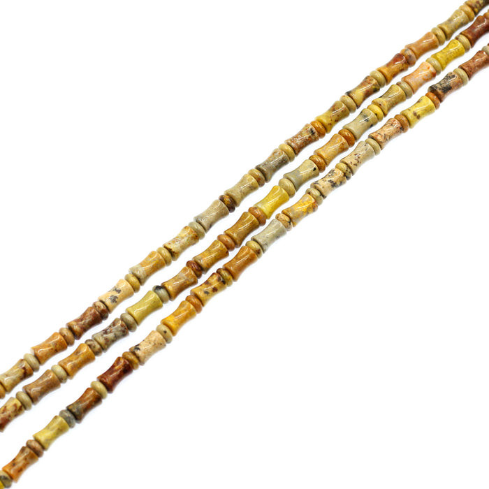 (agate091) Golden Agate Tulips and Roundeles