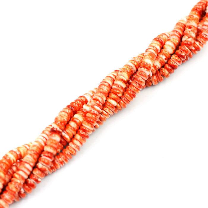 (spiny015) 8mm Red Spiny Oyster Roundels