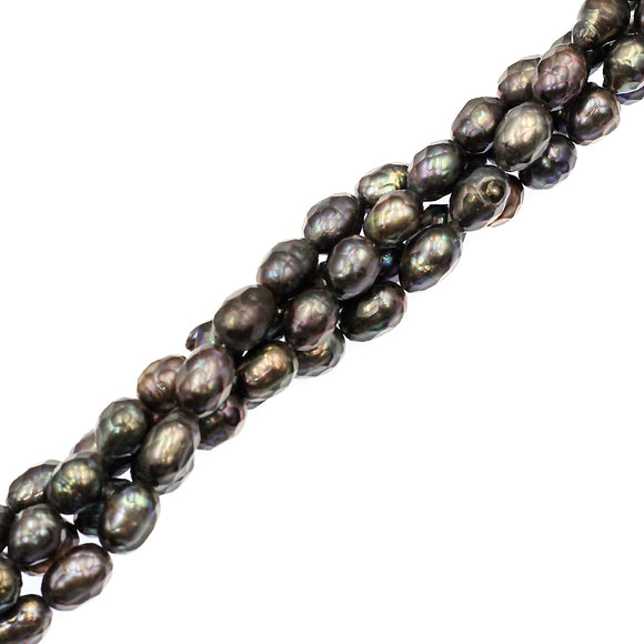 (fwp050) 8mm Faceted Baroque Fresh Water Pearls