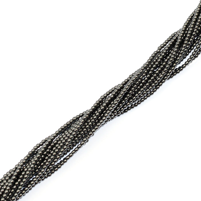 (hem005) 3mm Hematite Beads